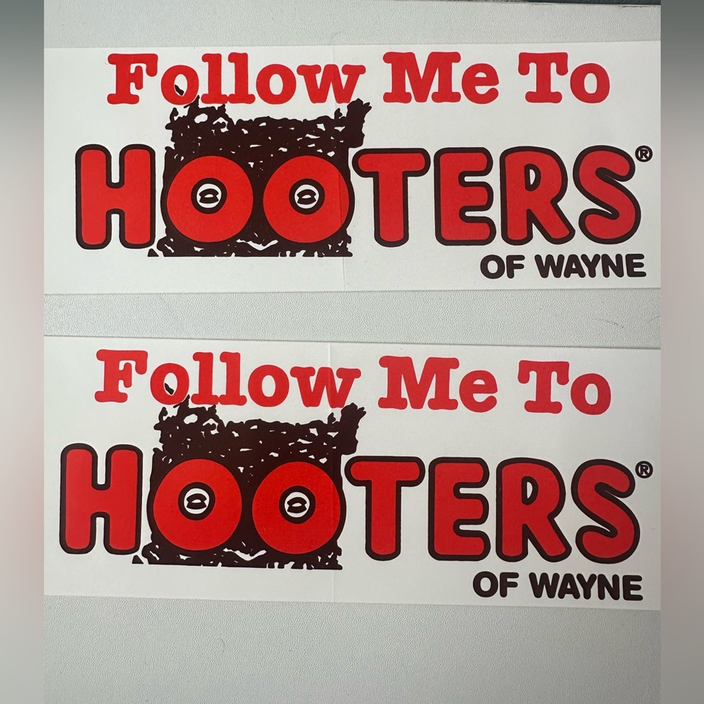 TWO HOOTERS BUMPER STICKERS